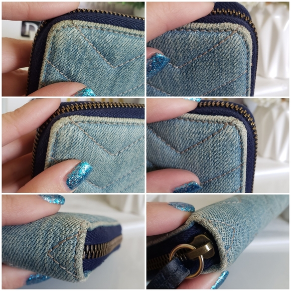 Authentic Pre-owned Denim & Pearl Gucci Marmont Zip Wallet - Picture 9 of 13